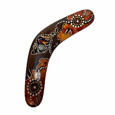 Handmade Hand Painted Signed Wood 10” Boomerang picture