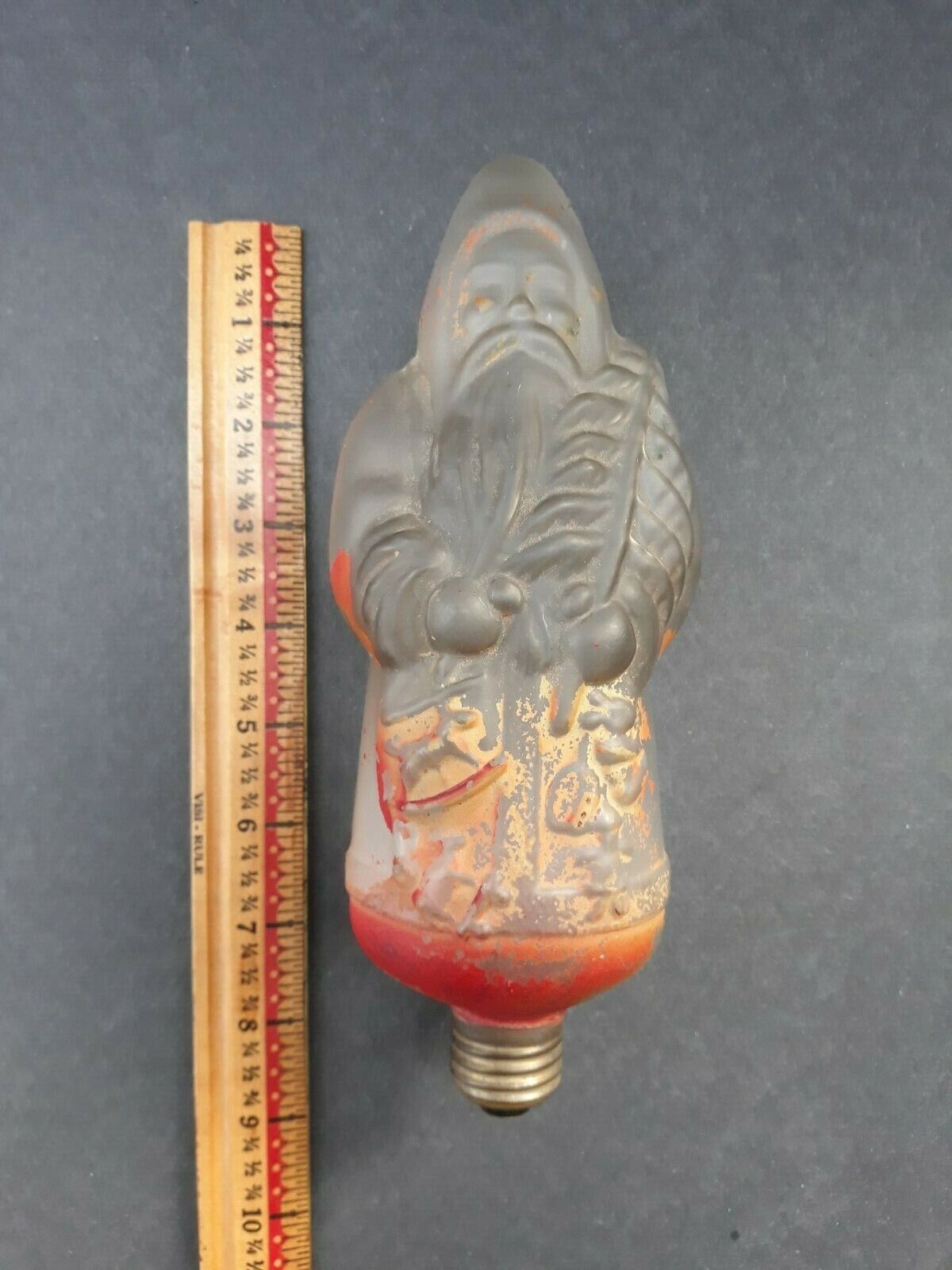Large Vintage Xmas Figural Santa Bulb 8.5\