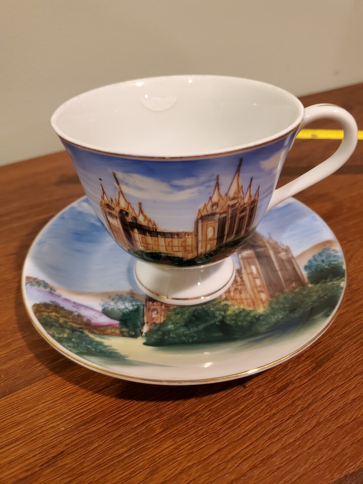 Utah Mormon Temple Tea Cup And Saucer