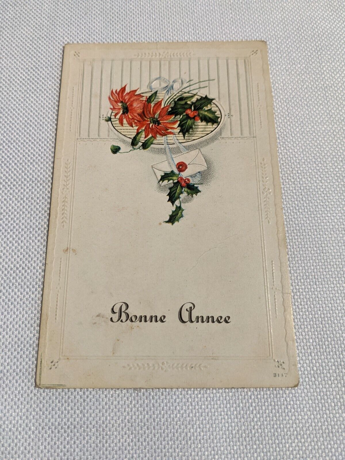 ANTIQUE POST CARD POSTCARD EARLY 1900\'S BONNE ANNEE (M)