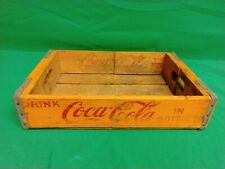 Collectible Vintage Crate 1978 Temple Chattanooga Yellow Wood Tray Coca-Cola picture