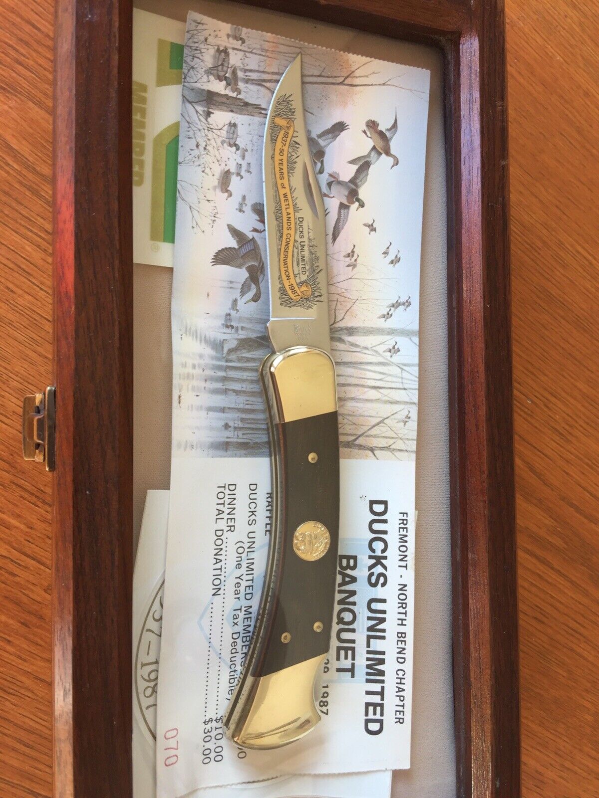 buck knife ducks unlimited 50th anniversary 1987 for Sale Final