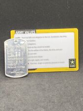 Original Army Values Warrior Ethos Dog Tag GTA 02-06-005 & Army Values Card picture