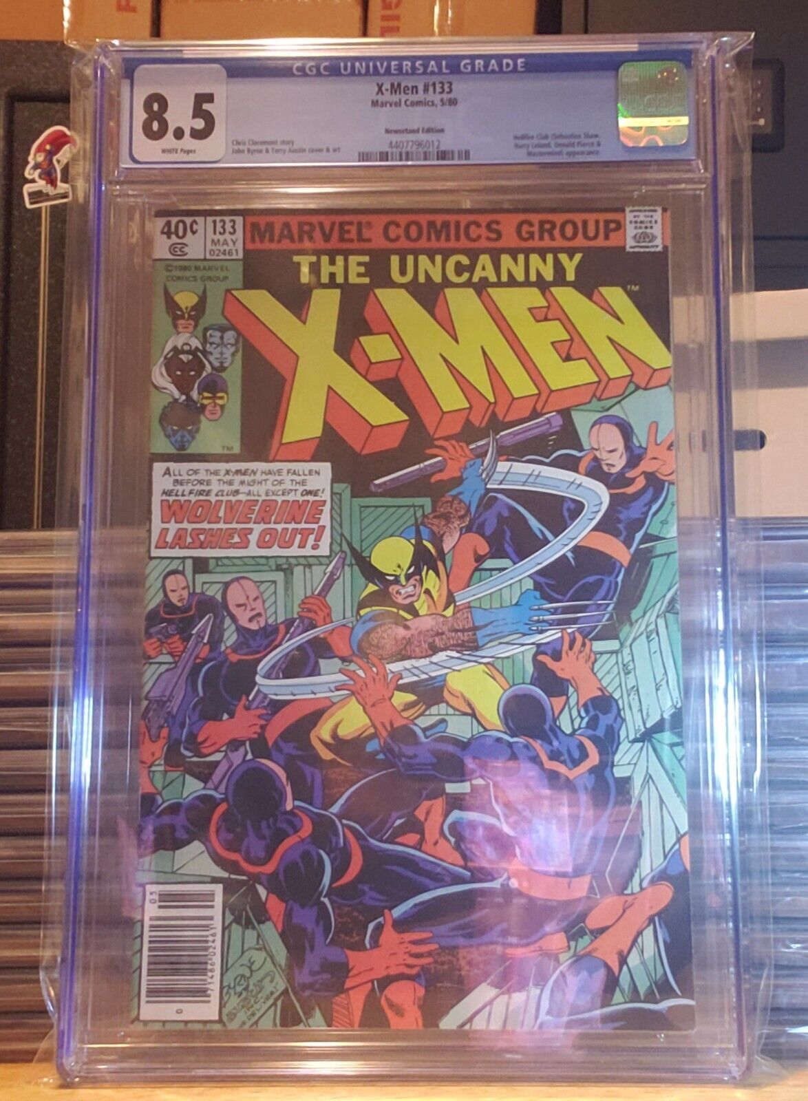 X-Men #133 cgc 8.0 white pages Newsstand 1980 Hellfire Club appearnace