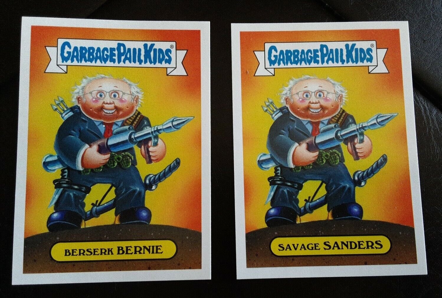 2016 Garbage Pail Kids Berserk Bernie/Savage Sanders 2a/2b Presidential Sticker