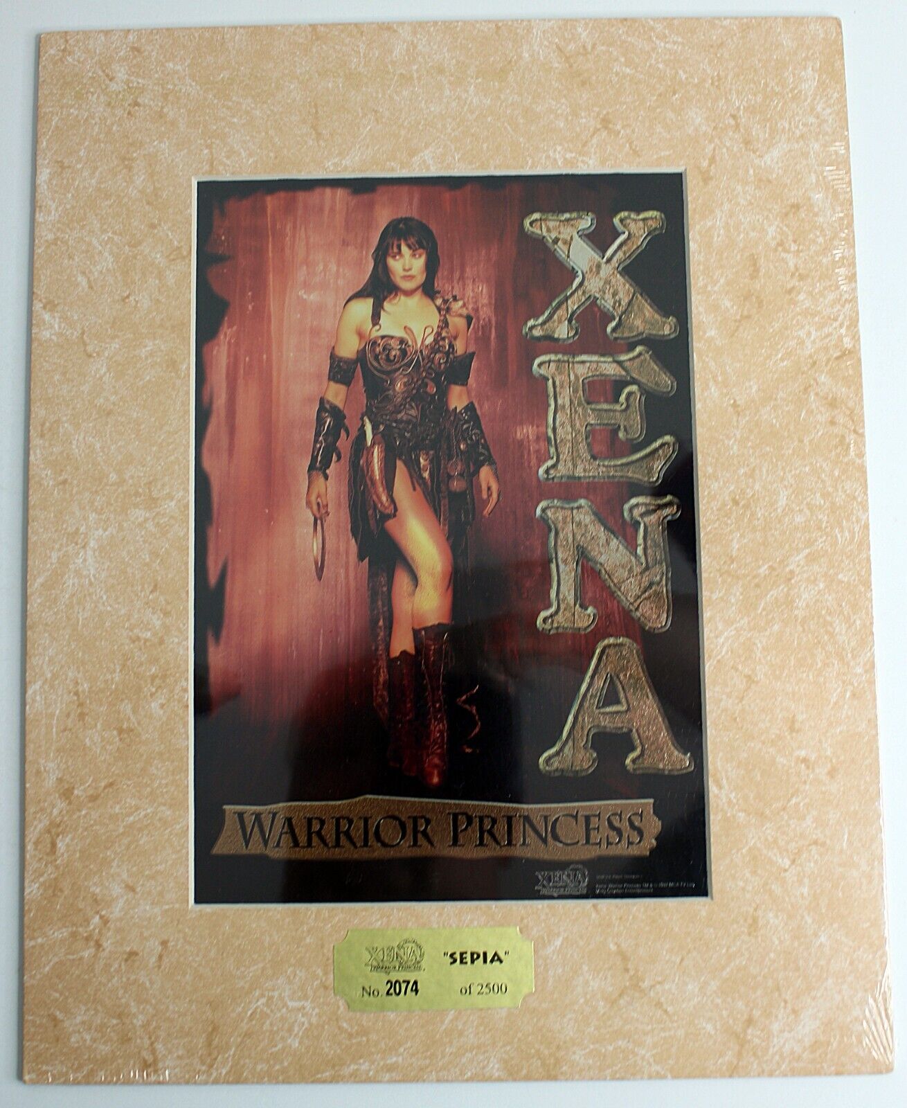 XENA WARRIOR  PRINCESS Chromium Print #2074/2500 w/COA 1997 Lucy Lawless