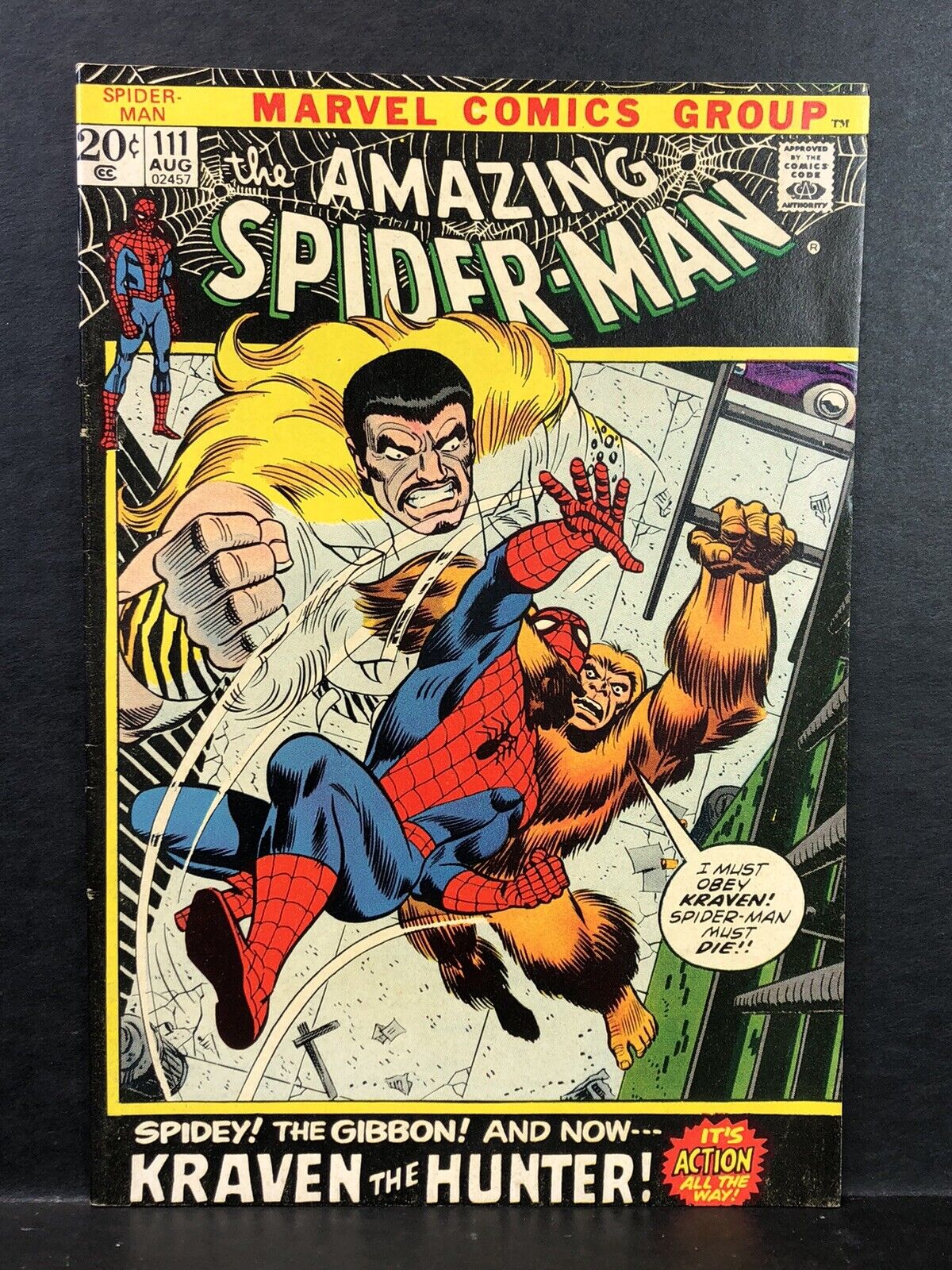 Amazing Spider-Man # 111 - Gibbon & Kraven The Hunter VF Cond.