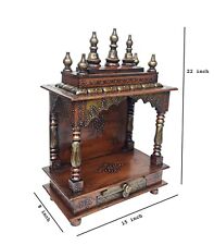 Indian Handcrafted Mandir Wooden Embossed Temple Pooja Ghar Altar For Home picture