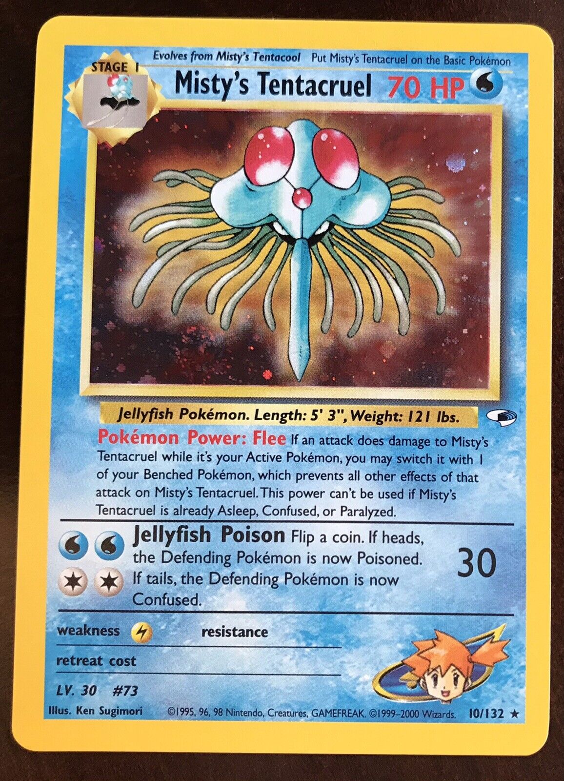 Misty’s Tentacruel - Pokemon Gym Heroes Card 10/132 Holo Rare - NM/MT - New NP