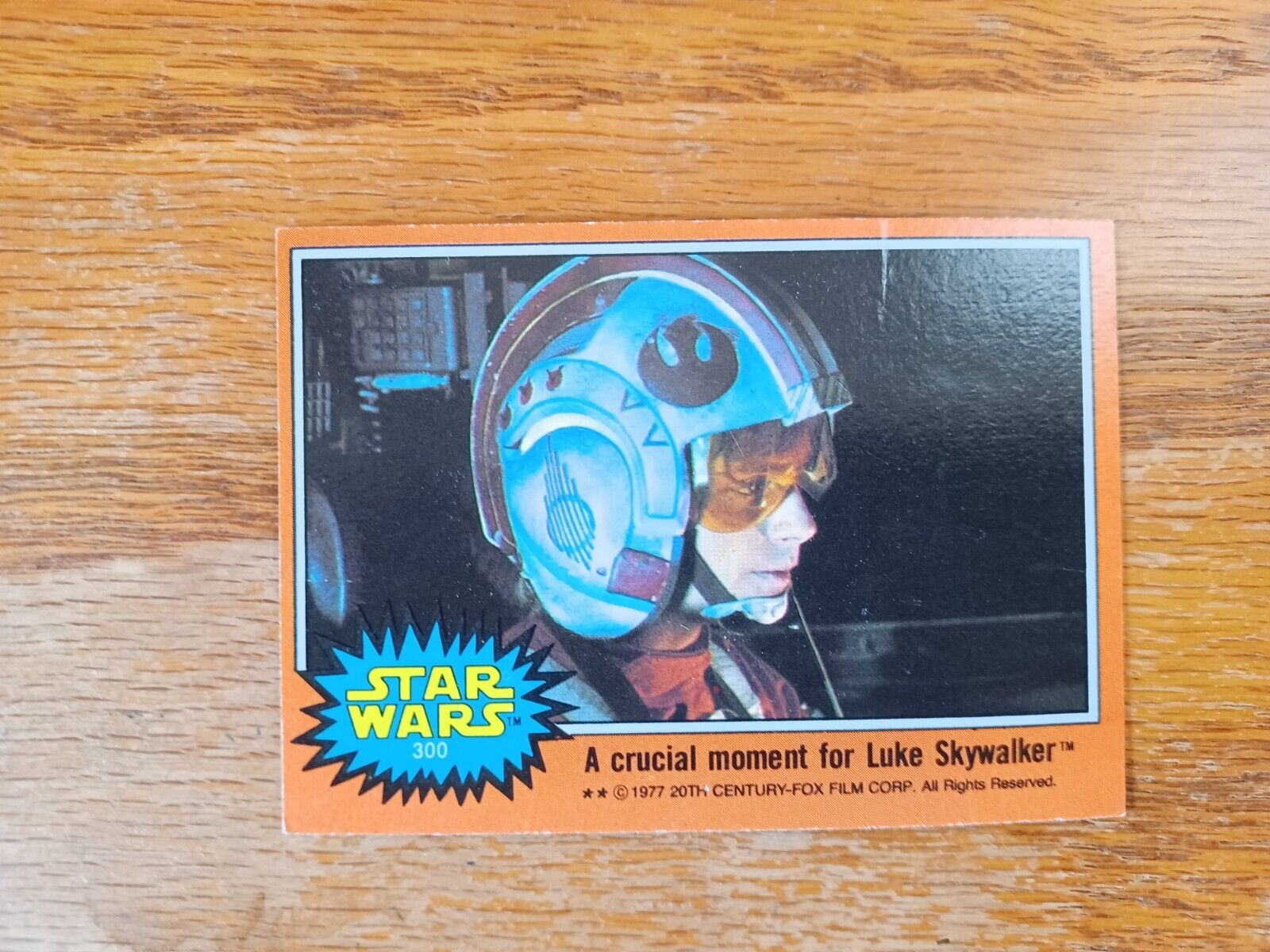 1977 STAR WARS TRADING CARDS LUKE THE STAR WARRIOR #300