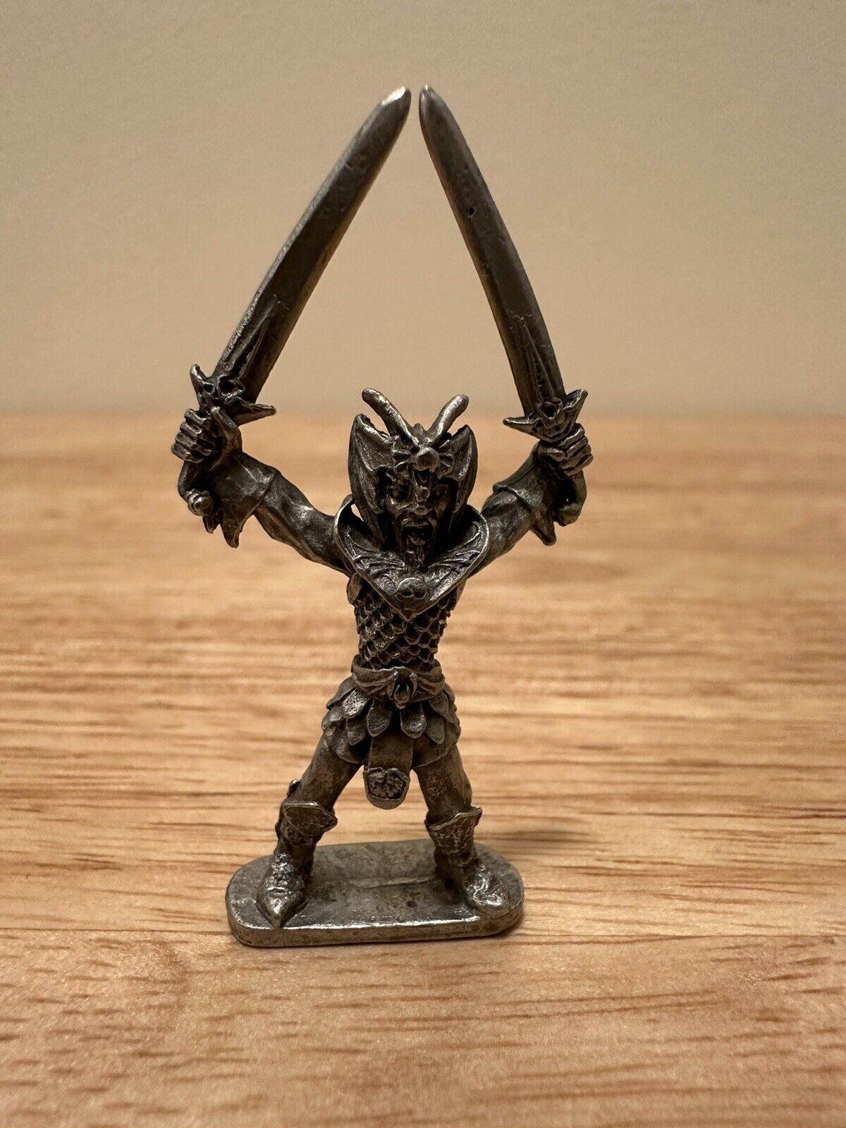 Ral Partha Pewter Warrior With Two Swords