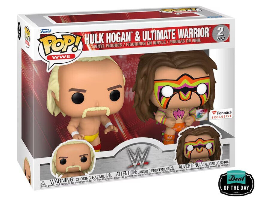 Hulk Hogan & The Ultimate Warrior Funko Fanatics Two-Pack Pop Vinyl Figure Set