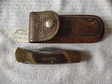 Vintage SCHRADE + Old Timer 70T Cave Bear USA Folding Hunter Lock-Back Knife picture