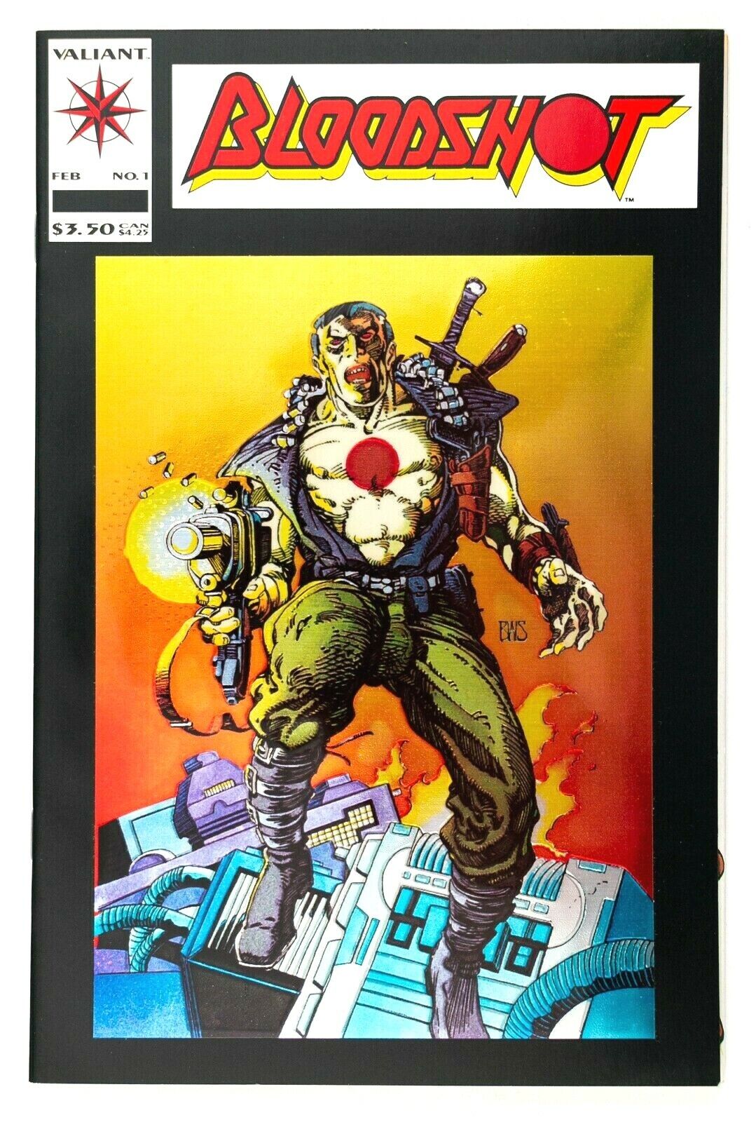 Bloodshot #1 (1993 Valiant Comics) 1st Ever Chromium Cover Geomancer App. NM