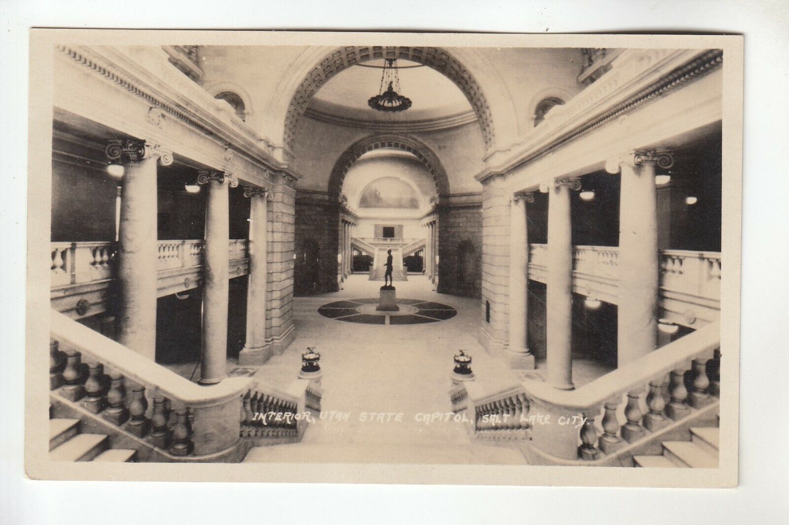 Real Photo Postcard Rotunda State Capitol Building Salt Lake City  UT