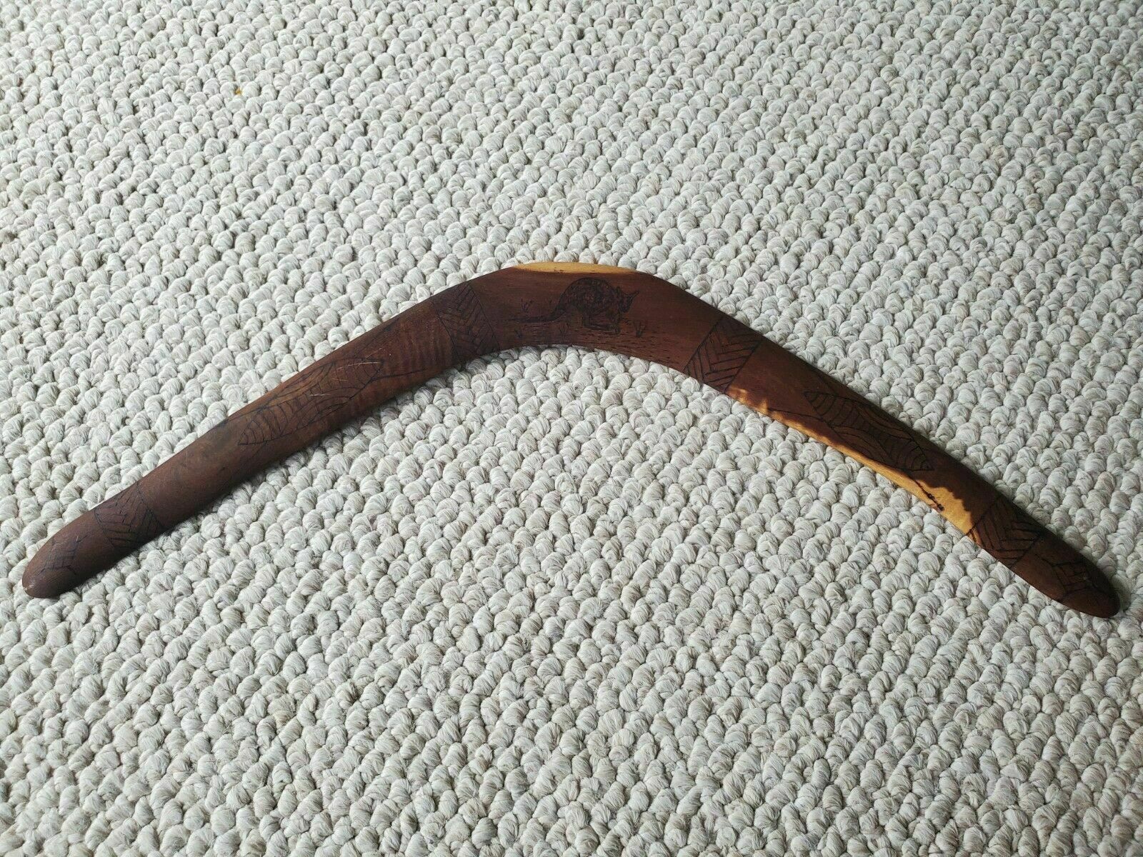 Authentic Aboriginal Narrunga Tribe Made in Australia Vintage Wooden Boomerang