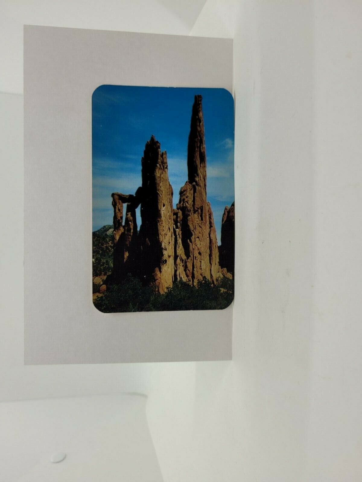 Postcard Ruins of Montezuma's Temple Garden of the Gods Pikes Peak Colorado Rock