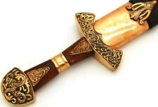 Medieval Warrior 9th Century Full Tang Viking Sword w/Real Copper Features  picture