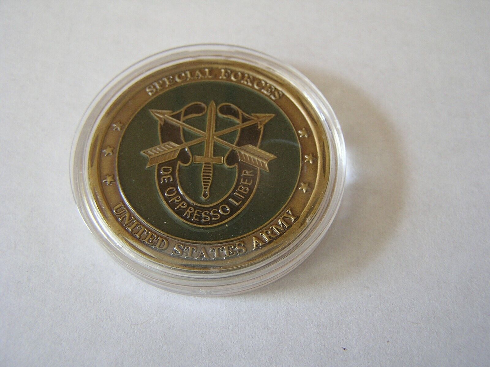 Special Forces GREEN BERET US Army Silent Warrior Challenge Coin