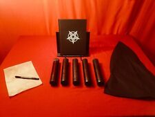Pact with the Devil Kit: 5 Black Candles, Hood, Goatskin & Temple of Satan Book picture