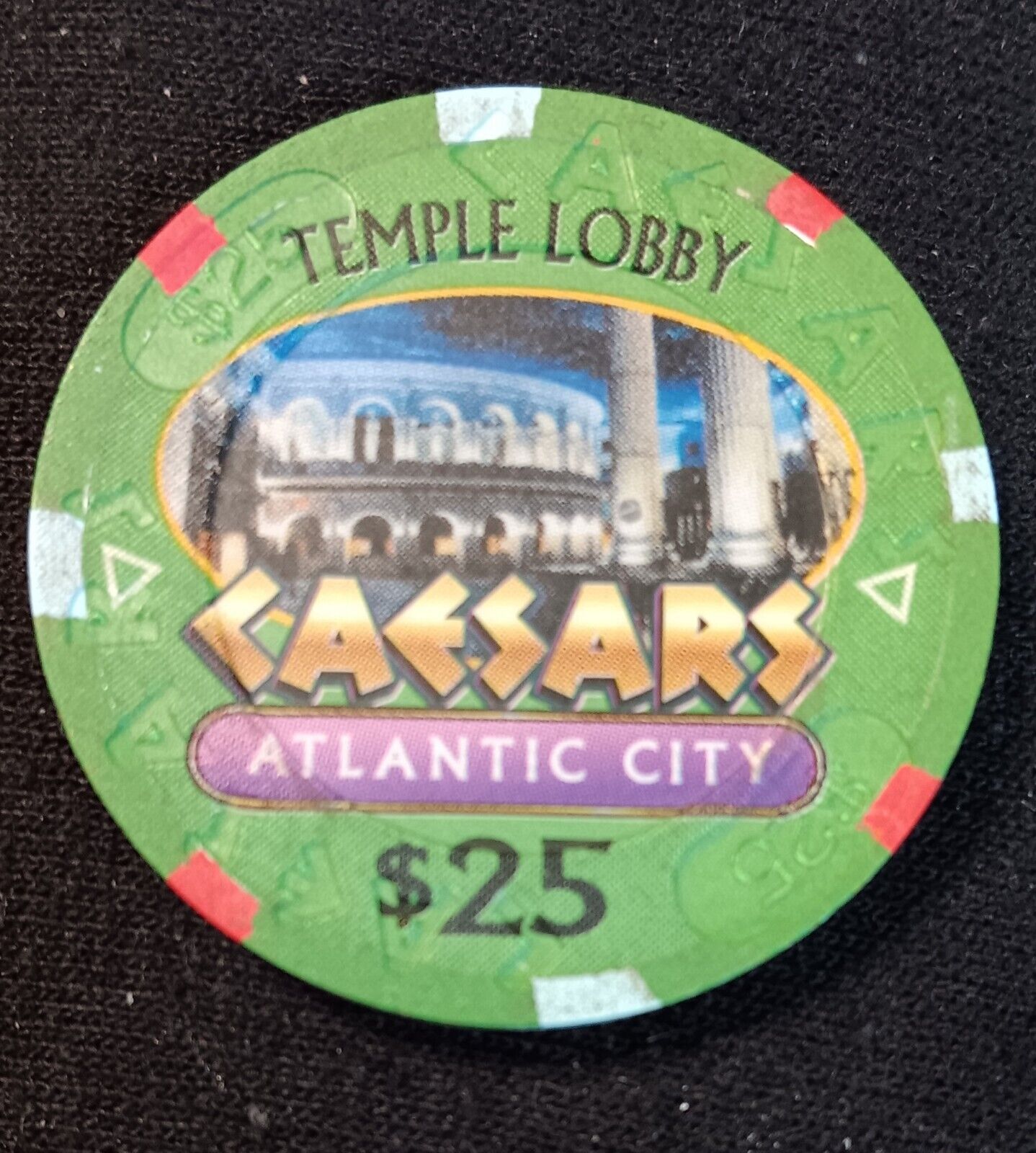 Caesars Atlantic City $25 Temple Lobby Chip #0864 Ltd Ed  Super Rare & Fabulous
