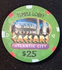 Caesars Atlantic City $25 Temple Lobby Chip #0864 Ltd Ed  Super Rare & Fabulous picture