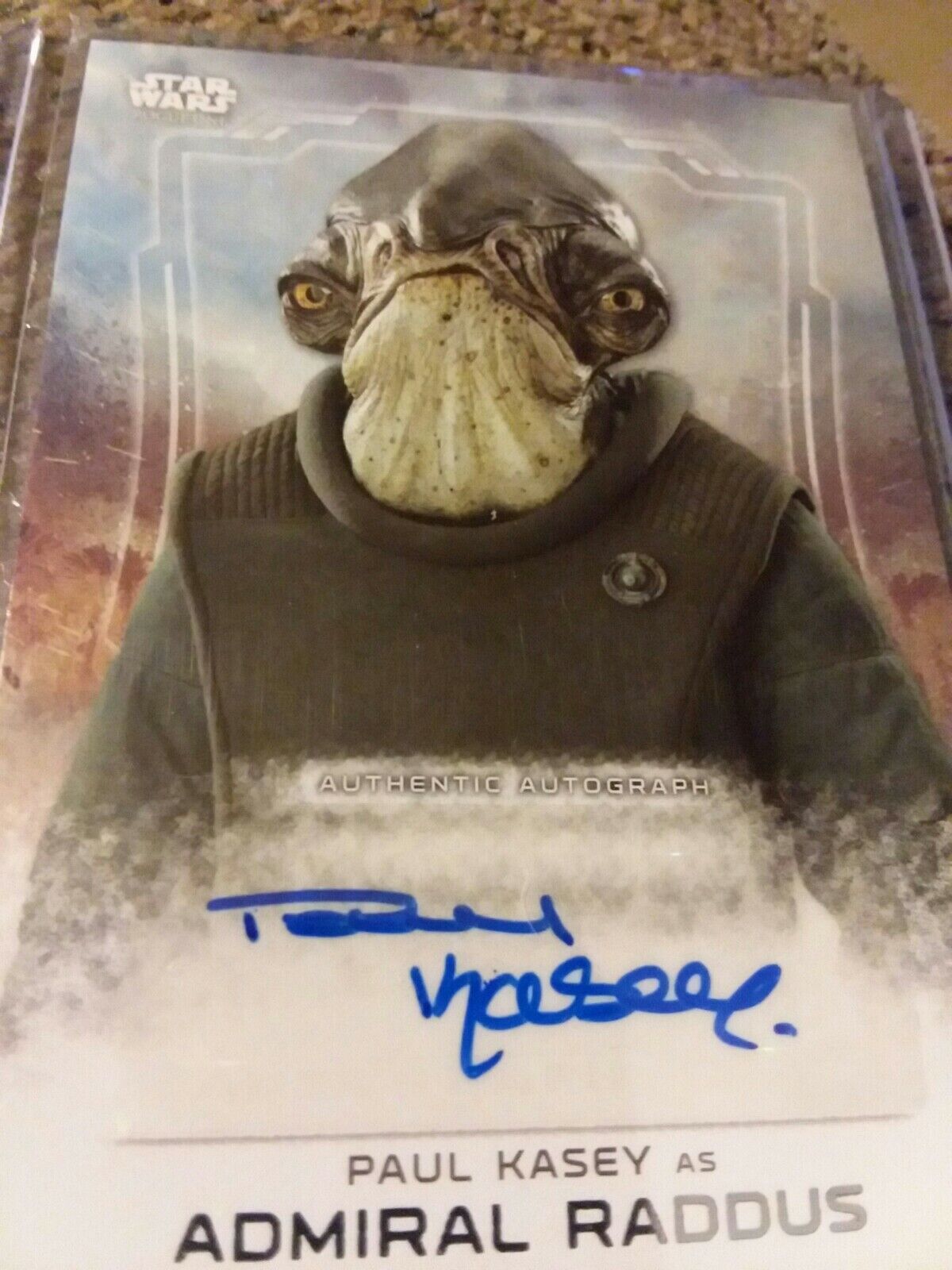 Star Wars Rogue One Series 1 Autograph Card Paul Kasey as Admiral Raddus