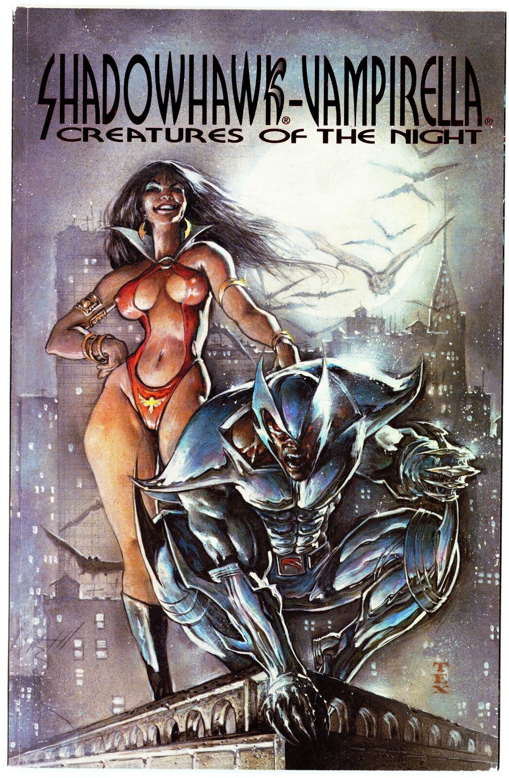Shadowhawk-Vampirella Creatures of the Night (1995) #2 NM- Mark Texeira Cover