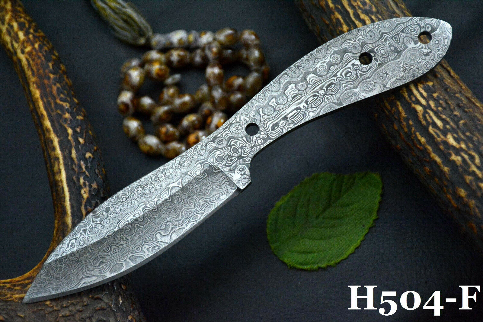 Custom Knife Making Supply Damascus Steel Blank Blade Hunting Knife Handmade (F)