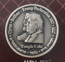 Half Shekel King Cyrus Donald Trump Jewish Temple Mount Israel Coin Original New picture