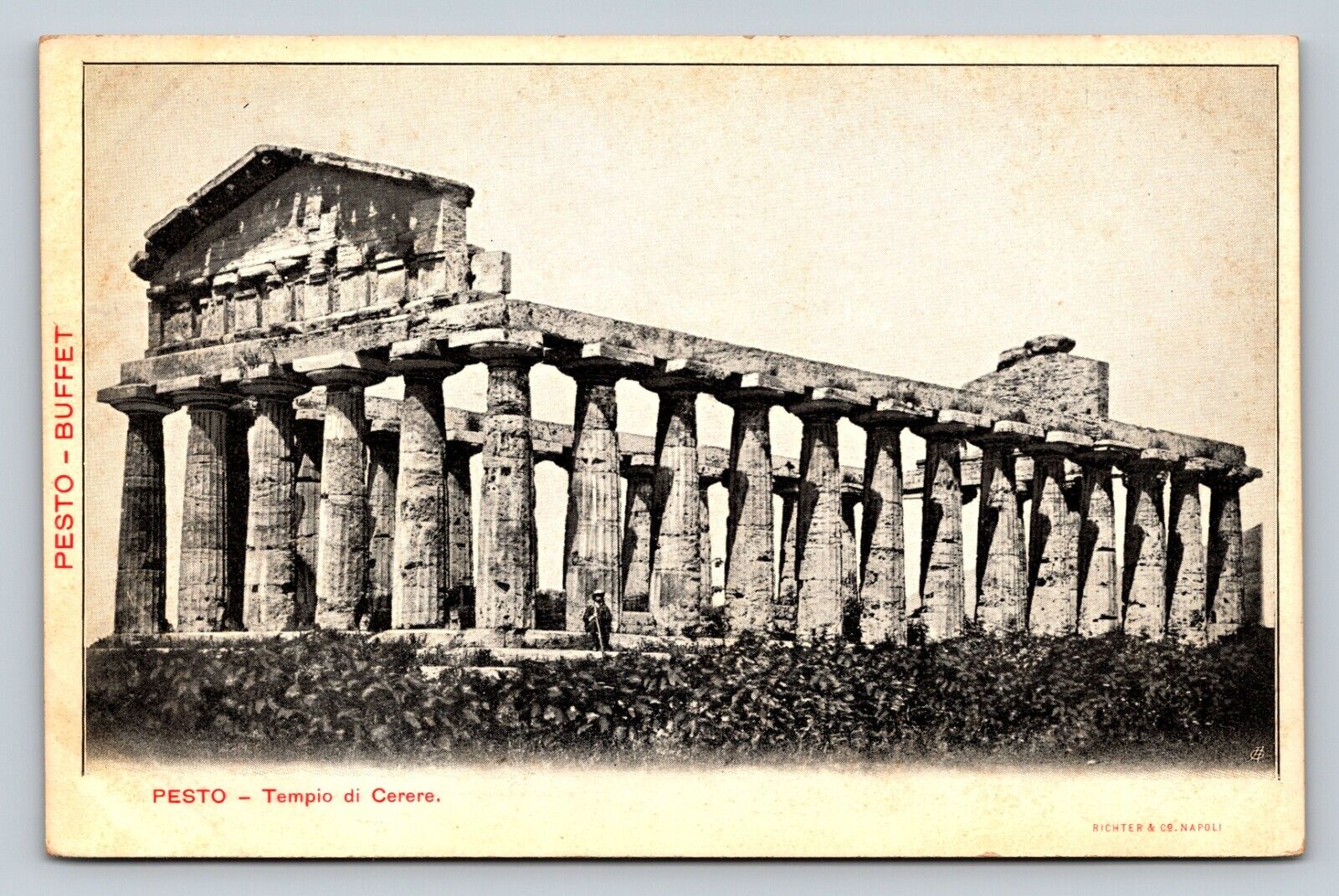 Pesto-Temple of Ceres Vintage Postcard A234