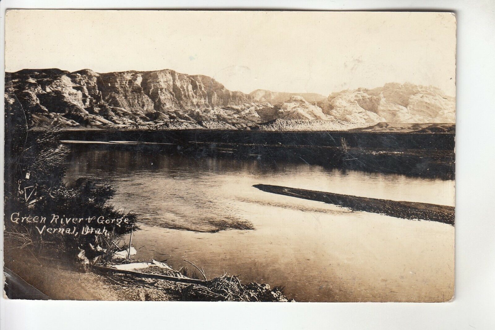 Real Photo Postcard Green River Gorge Vernal UT