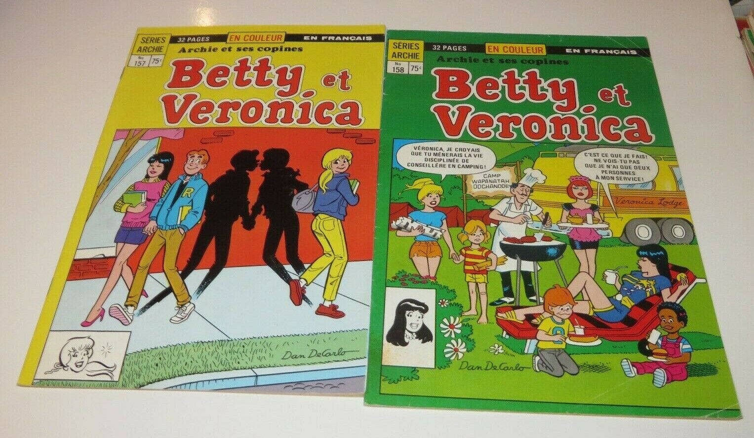 ARCHIE BETTY ET VERONICA #157-158  HERITAGE FRENCH COMIC LOT OF 2 1984 FREE**