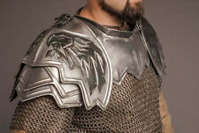 Medieval Steel Warrior Thorin Dwarf Pair Of Pauldrons W Gorget Shoulder SRR51 picture