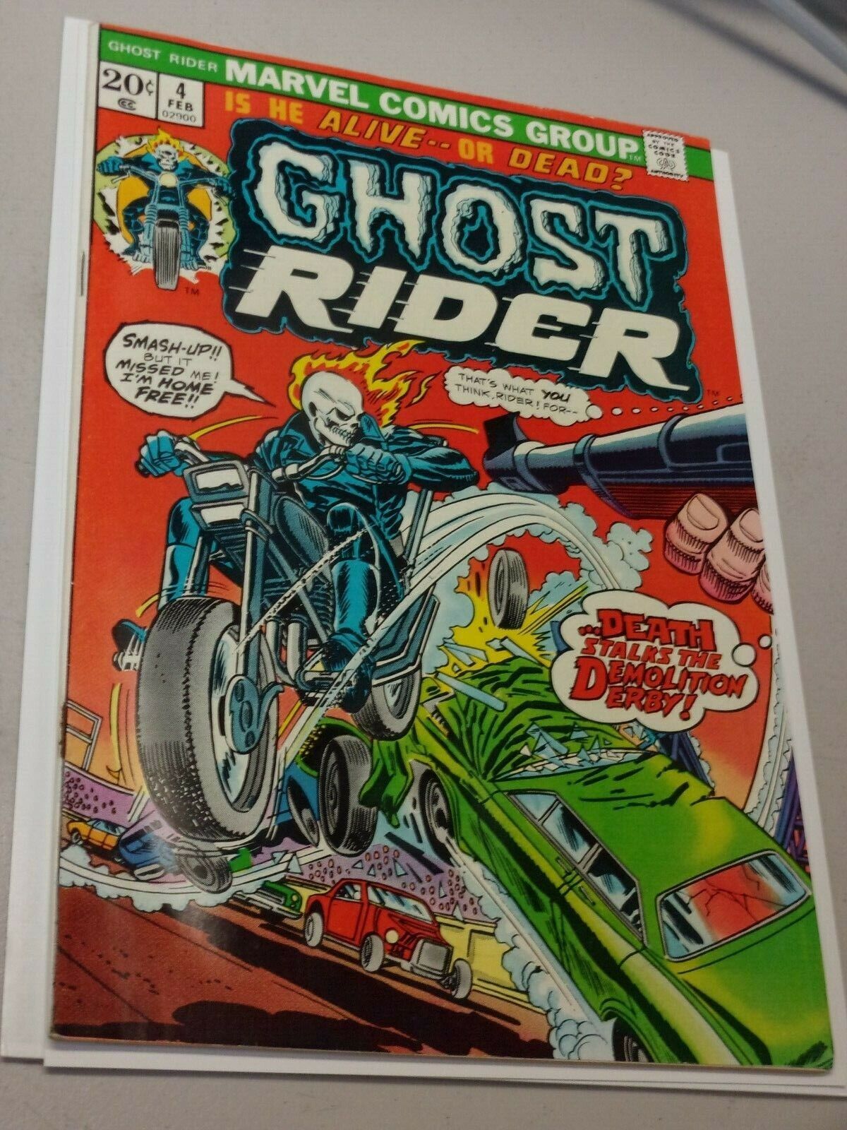 Ghost Rider #4 (Feb 1974, Marvel) VF Range Bronze Age
