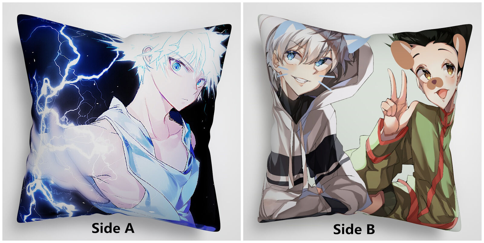 HUNTER x HUNTER Gon Freecss Killua Anime Two Sides Pillow Cushion Case Cover