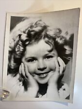 1930s Shirley Temple Smiles Chin on Hands RARE Photo Press Vintage Black & White picture