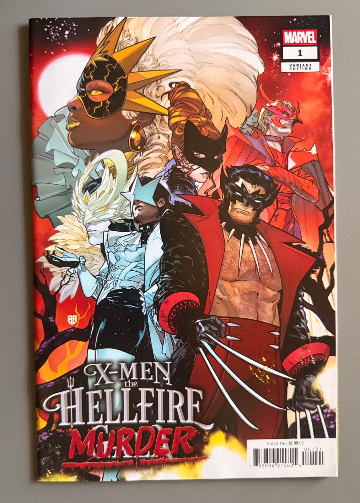 X-Men Hellfire Murder NM 1st print R.B. Silva variant cover