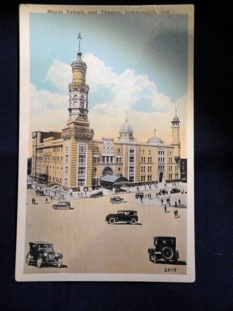 Antique 1925 Paper  Postcard- Murat Temple and Theatre, Indianapolis, Postmarked