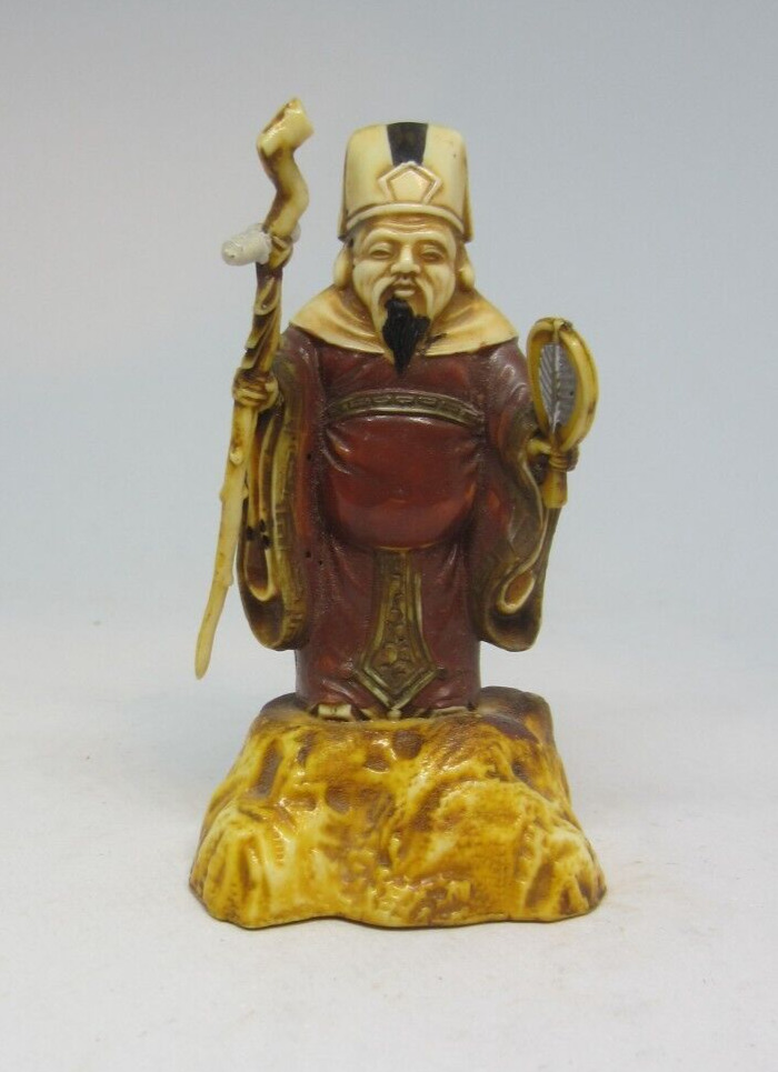 Vintage Warrior Lord Japanese Celluloid Figure Asian Made in Japan Figurine