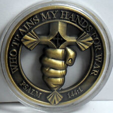 Christian Warrior Challenge coin Psalm 144:1 Blessed be the LORD, my rock,  picture