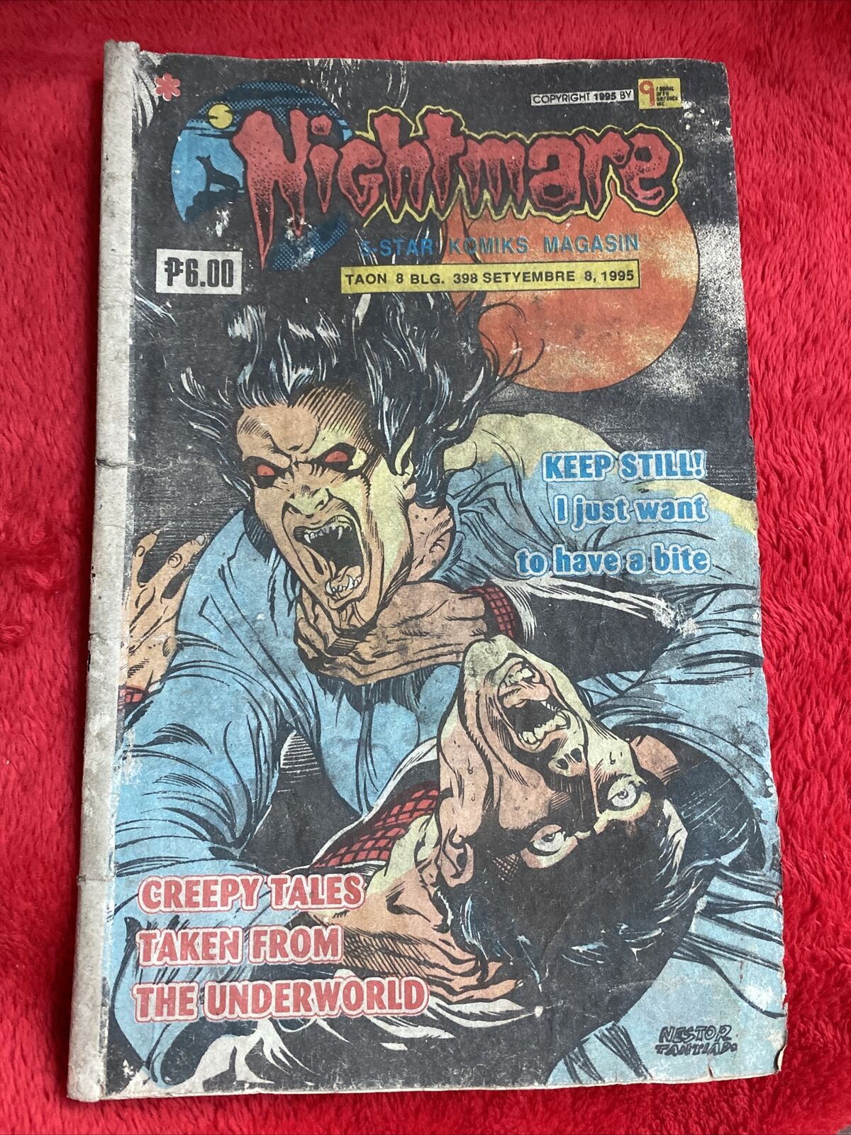 1995 Nightmare Komiks #398 Tagalog Philippine Foreign Horror Comics