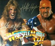 Hulk Hogan/ Ultimate Warrior Autographed Reprint, Fridge Magnet, or Glossy Decal picture