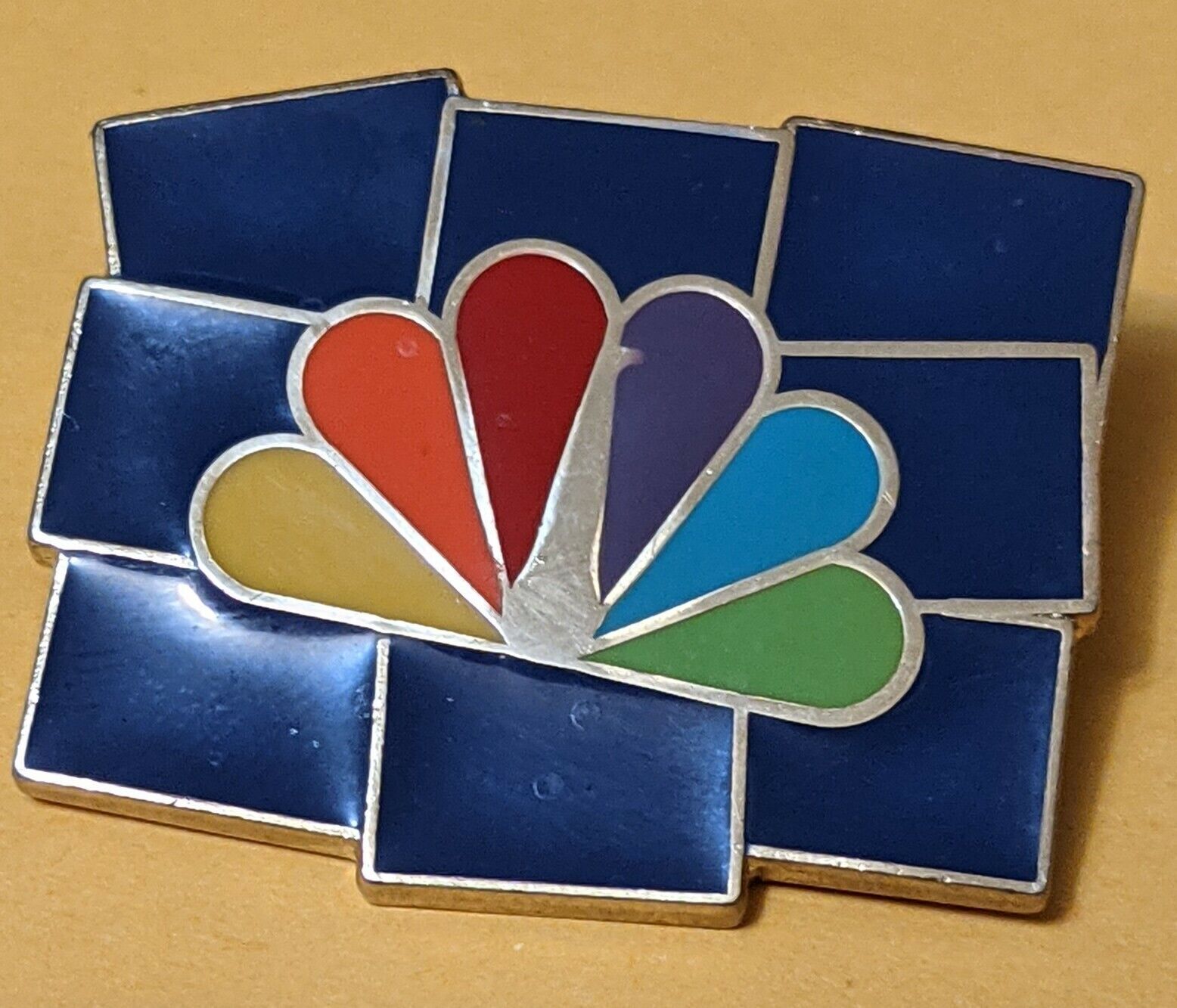 NBC Logo Peacock Feathers Lapel Pin- 1997- Pre Owned