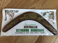 Australian Returning Boomerang-New Never Used Sealed Made In Australia picture