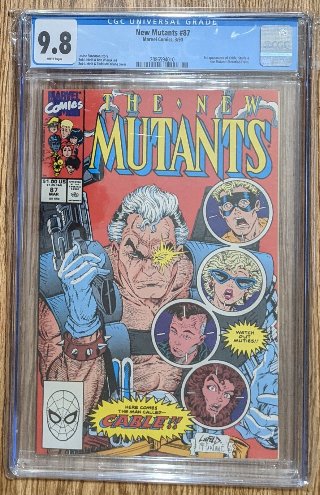 NEW MUTANTS #87 CGC GRADED 9.8 WHITE PAGES 1990 1st CABLE
