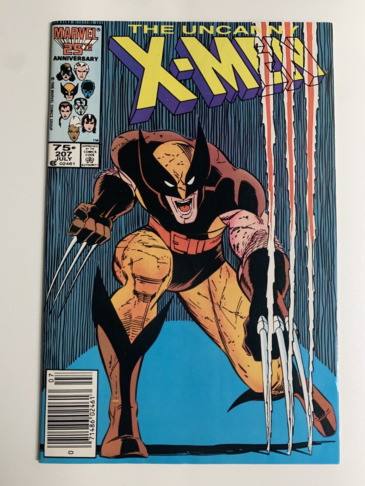 UNCANNY X-MEN #207 HELLFIRE CLUB APPEARANCE 1986 NEWSSTAND Marvel Comics