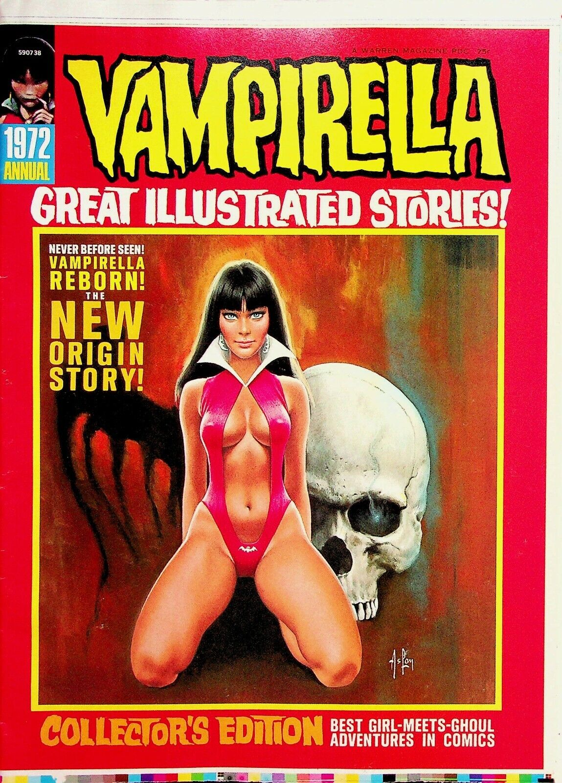  VAMPIRELLA Annual 1972 Warren Publishing Master ASLAN Cover Proof  #WA