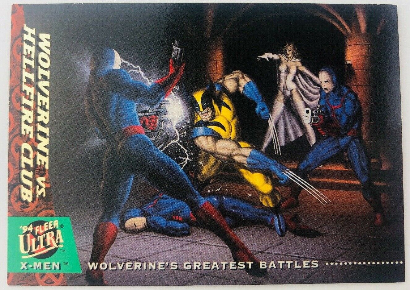 1994 Fleer Ultra X-Men Marvel Comics #144 Wolverine vs. Hellfire Club