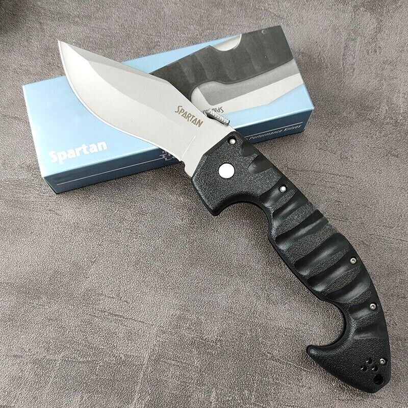 COLD STEEL Spartan Warrior Folding Pocket Knife Sharp Blade NonSlip Handle EDC